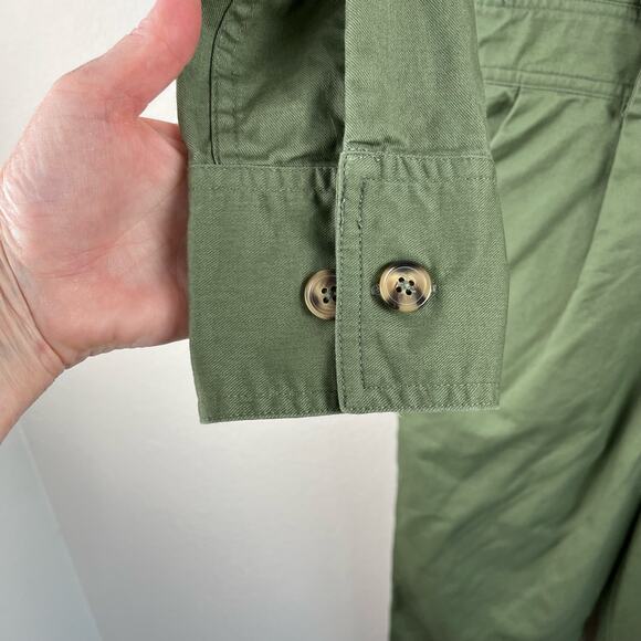 Tularosa Green Long Sleeve Zip Front Collared Utilitarian Jumpsuit XS/Small - Picture 9 of 16